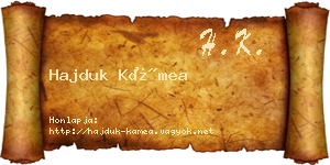 Hajduk Kámea névjegykártya